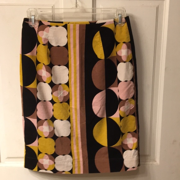 Anthropologie Maeve Mod 1960s 1970s Velvet Pencil Skirt 0 XS Small - Picture 3 of 6